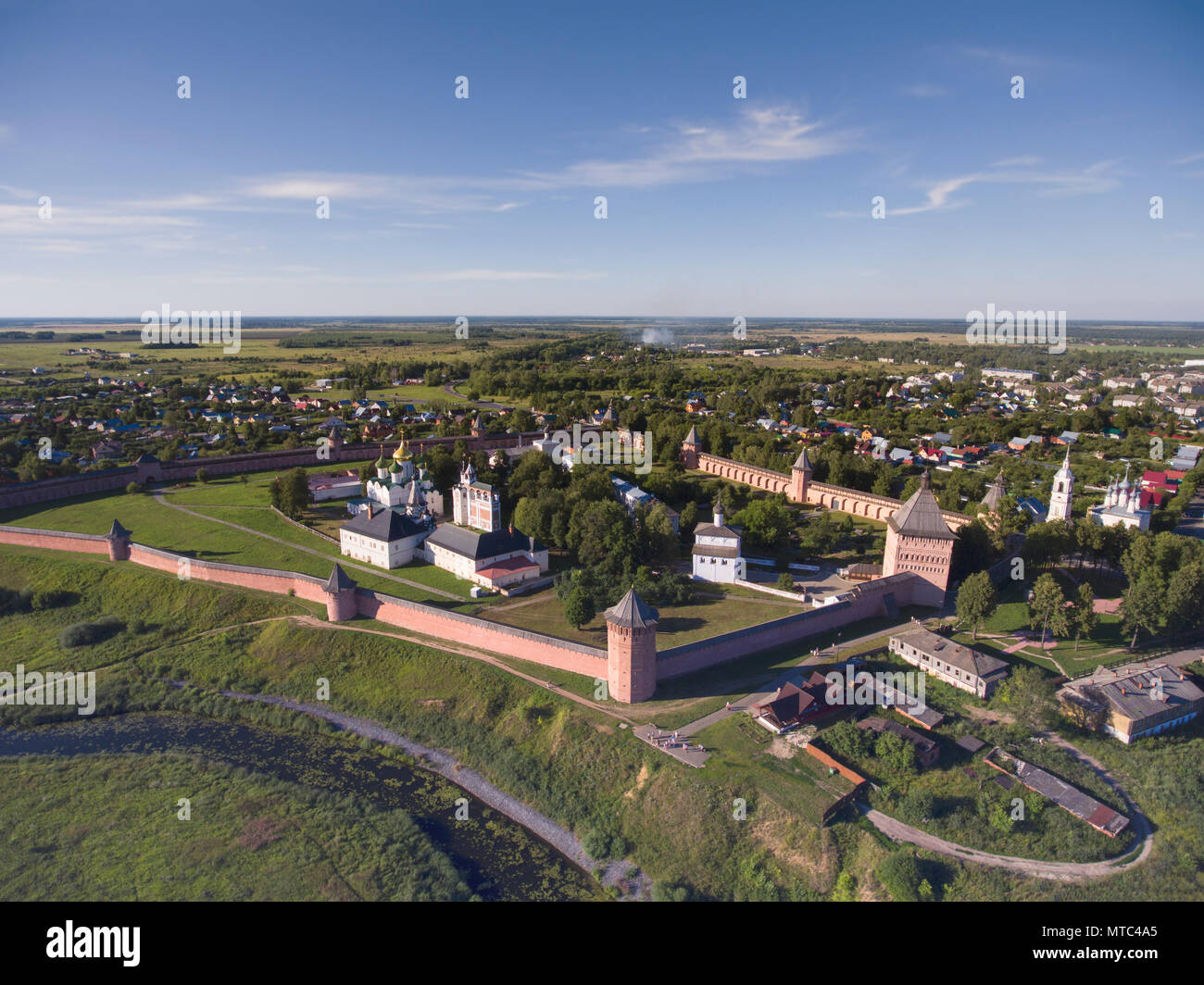 Vue aérienne sur le Monastère de Saint Euthymius à Suzdal Russie Banque D'Images