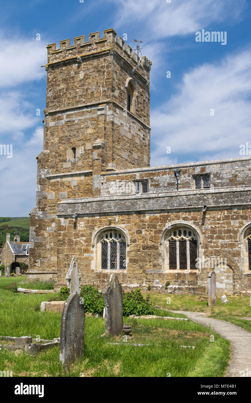 L'église paroissiale de St Nicholas Abbotsbury Dorset England UK Banque D'Images