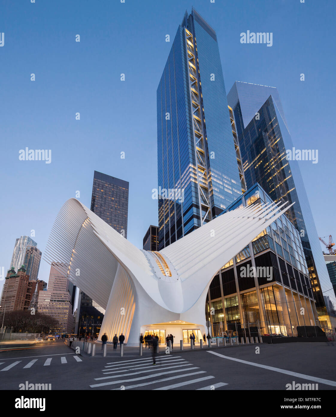 L'Oculus World Trade Center Transportation Hub à Ground Zero à Manhattan, NYC new york oculus Banque D'Images