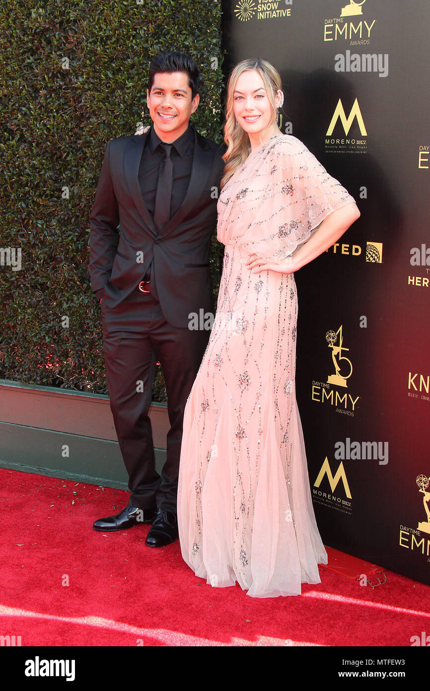 45e Journée annuelle de Creative Arts Emmy Awards 2018 arrivants tenue au Pasadena Civic Center à Pasadena, en Californie. Avec : Jeremy Ray Valdez, Annika Noelle Où : Los Angeles, California, United States Quand : 27 Avr 2018 Crédit : Adriana Barraza M./WENN.com Banque D'Images