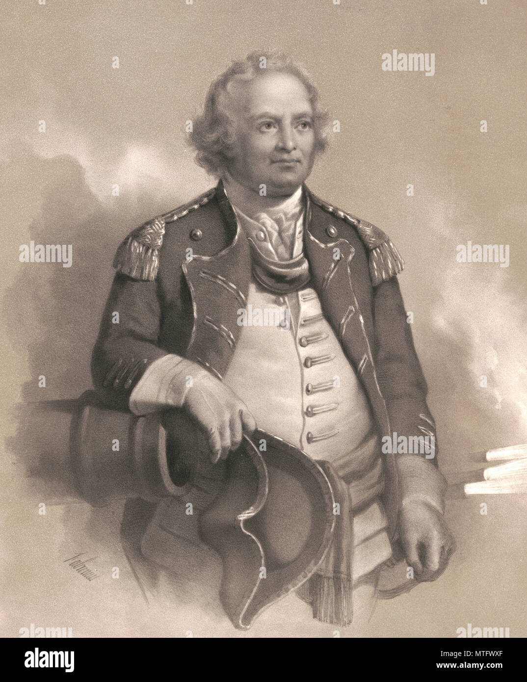 Israël Putnam (1718 - 1790), officier général de l'armée américaine Banque D'Images