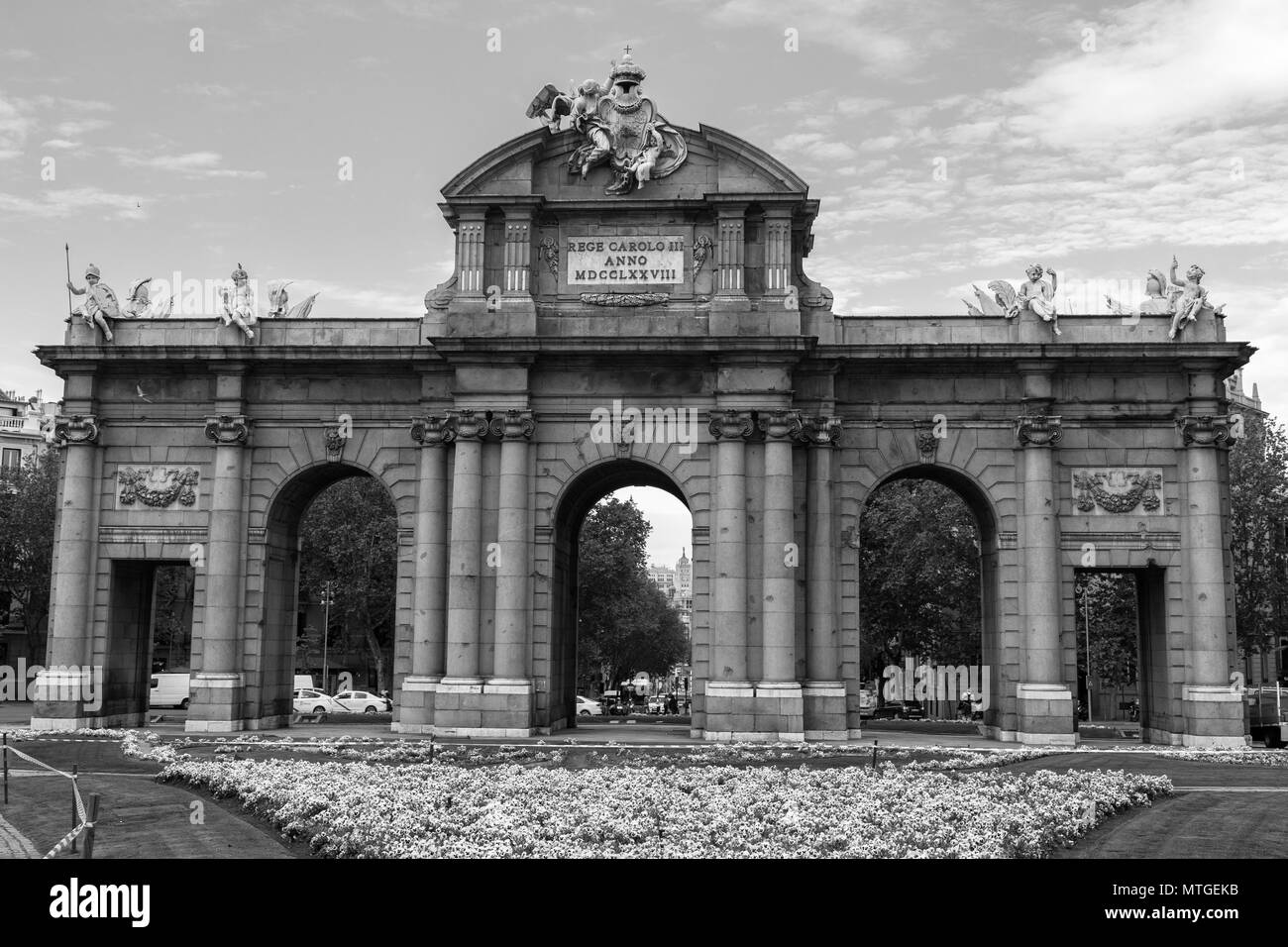 Puerta del Alcala en Madrid, Espagne Banque D'Images