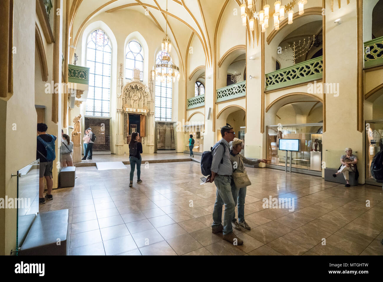 Vue de l'intérieur du Musée juif de Prague, en République Tchèque Banque D'Images