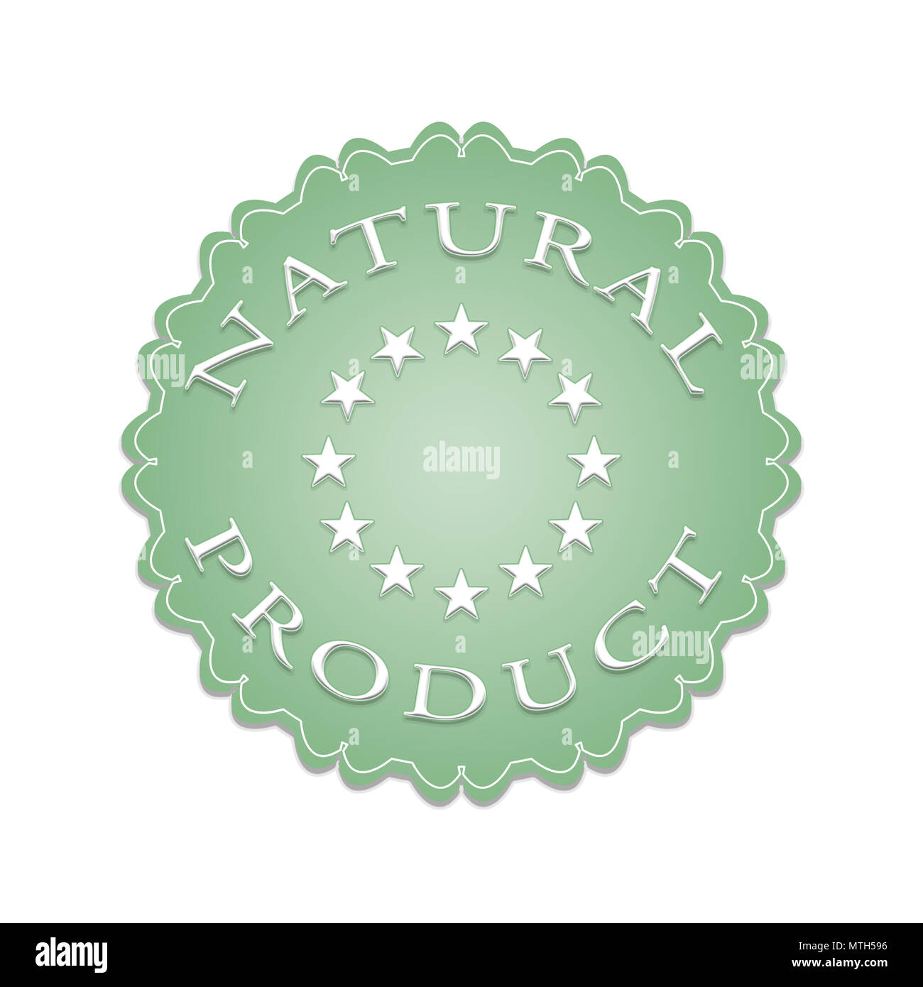 L'étiquette du produit naturel sur un fond blanc Banque D'Images