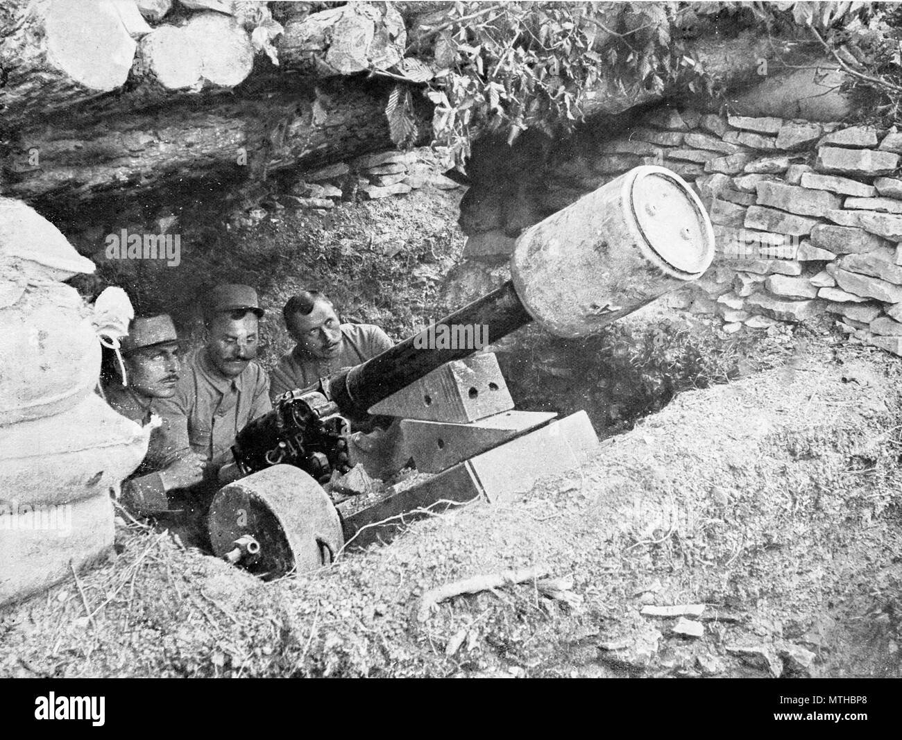 80 mm cannon, Belgique Banque D'Images