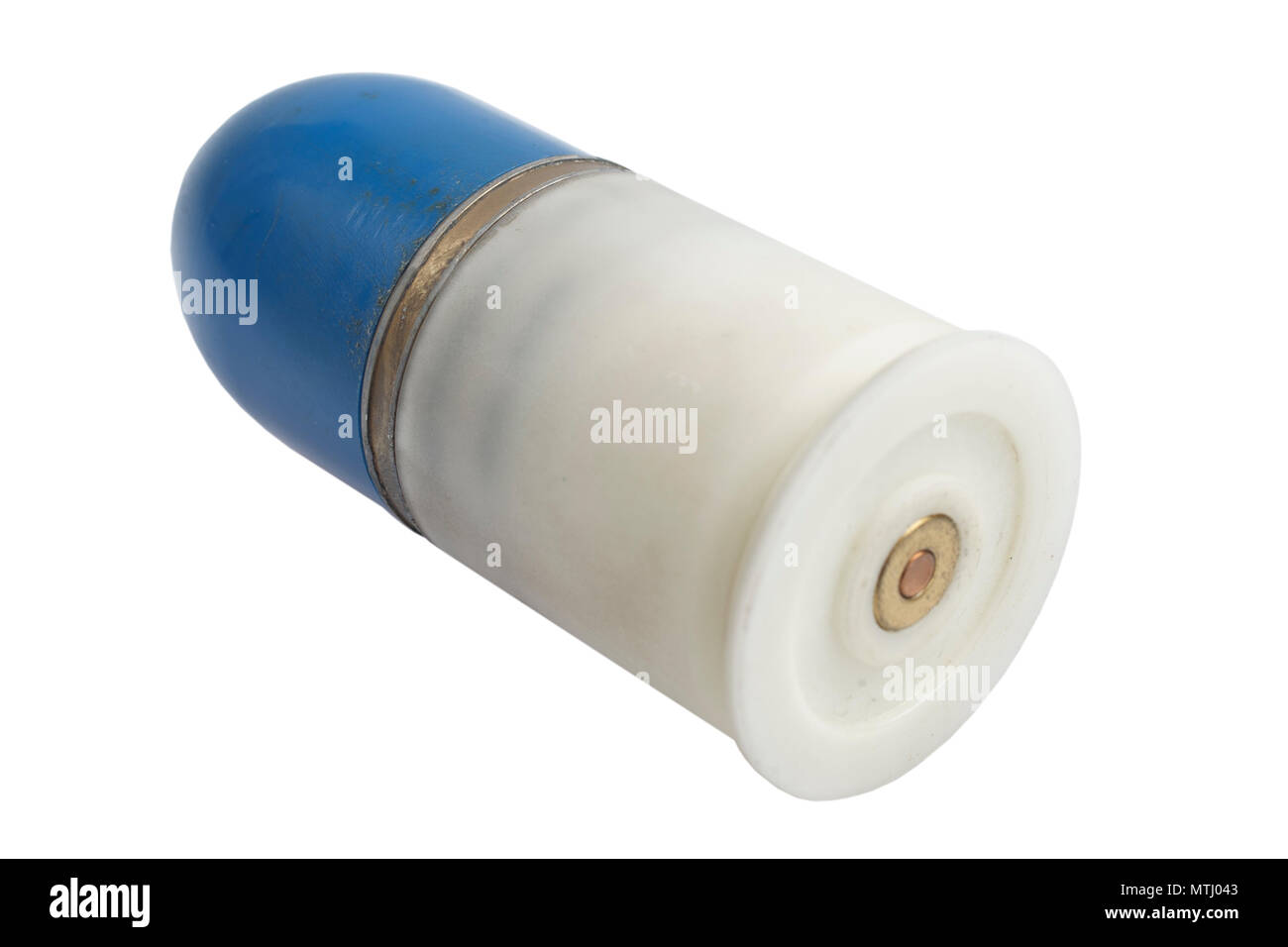 Lance-grenades de 40 mm isolé sur un fond blanc Banque D'Images