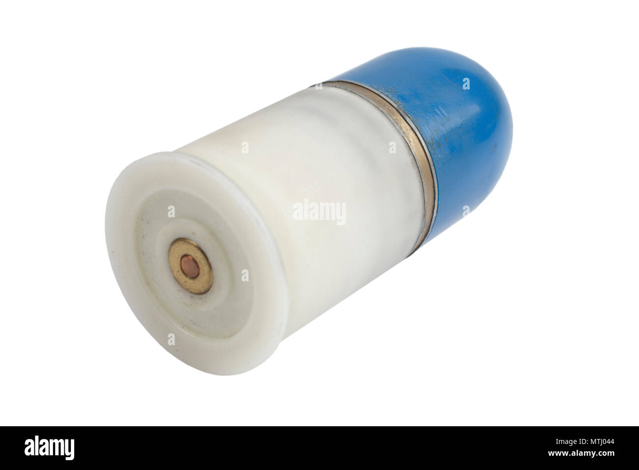 Lance-grenades de 40 mm isolé sur un fond blanc Banque D'Images