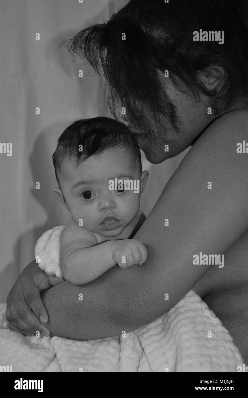 Bébé et la mère Banque D'Images