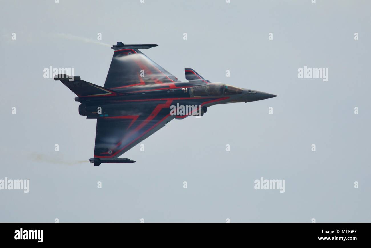 Rafale Solo Display Team avec son nouveau schéma de peinture pour 2018 - volant à l'air de Duxford Banque D'Images