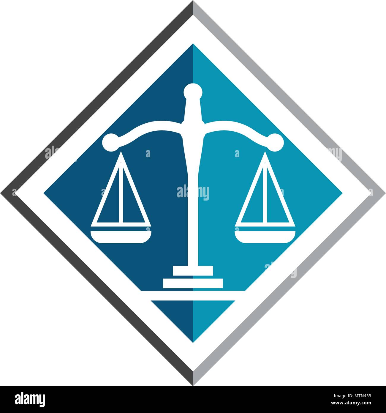 La loi de la justice modèle Logo vector design illsutration Illustration de Vecteur