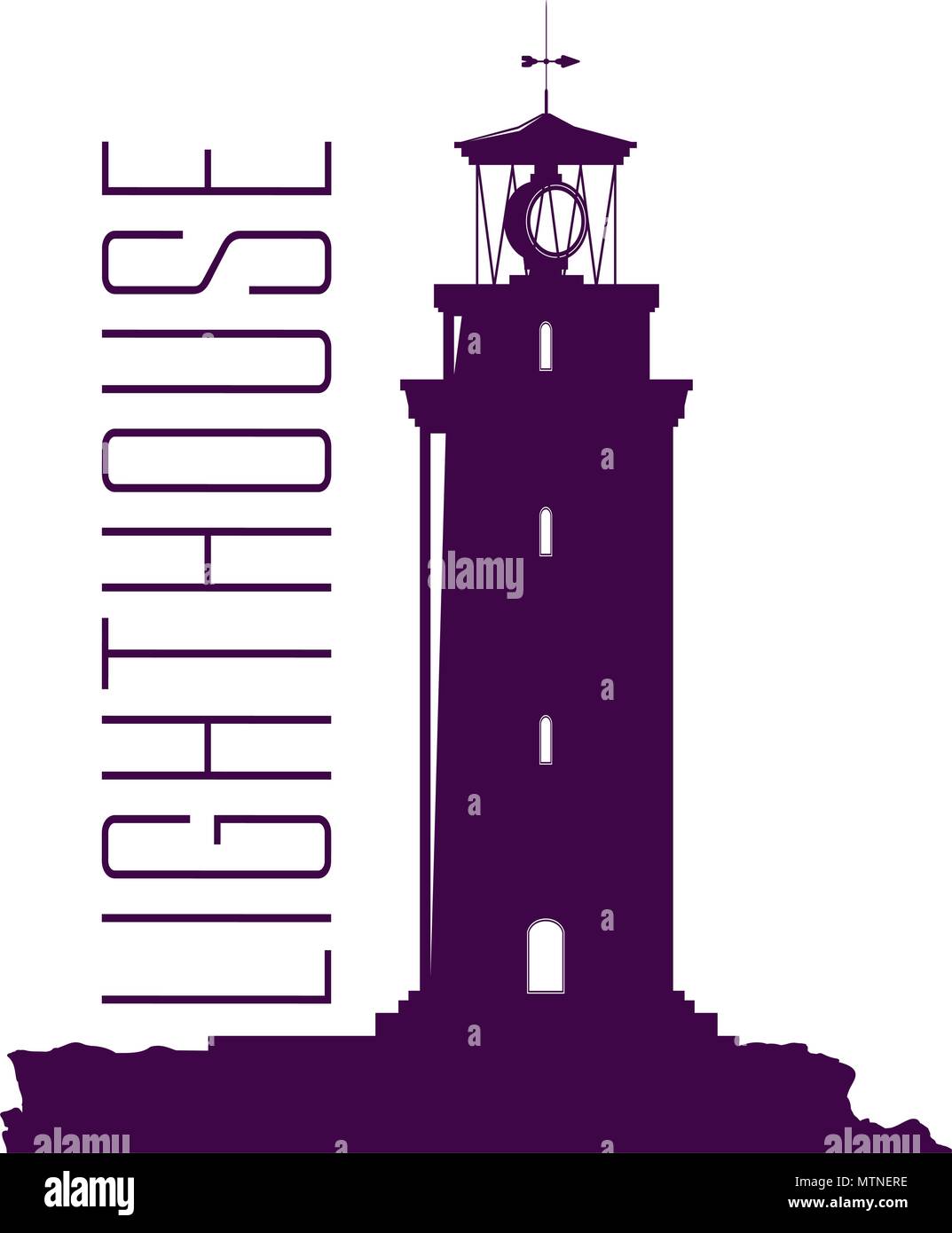 Phare Vector isolated on white Illustration de Vecteur