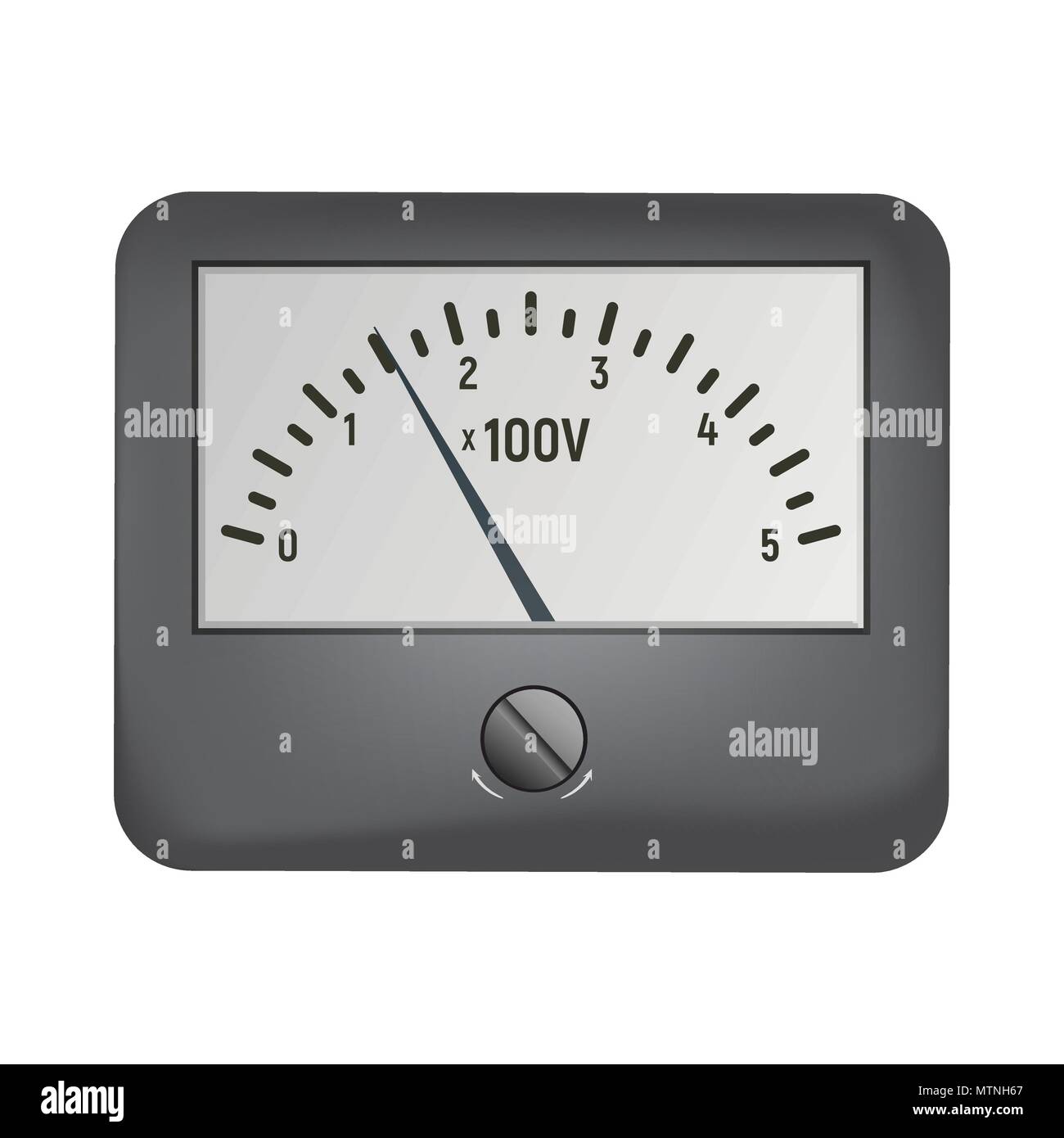 Un voltmètre mesure la tension électrique Illustration de Vecteur