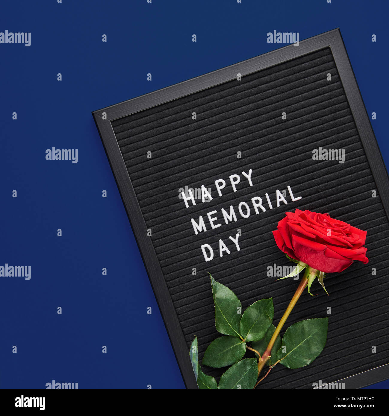 Letterboard Noir Avec Des Lettres En Plastique Blanc Avec Citation Happy Valentines Day Et Rose Sur Fond Bleu Marine Les Carres Photo Stock Alamy
