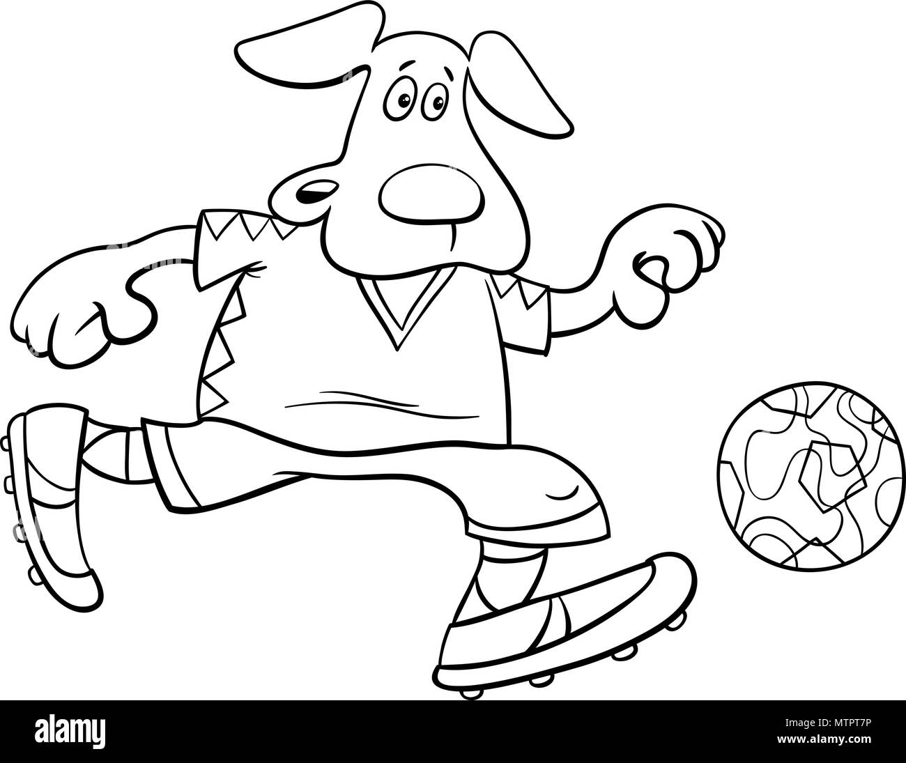 Dessin Animé En Noir Et Blanc Illustrations De Chien