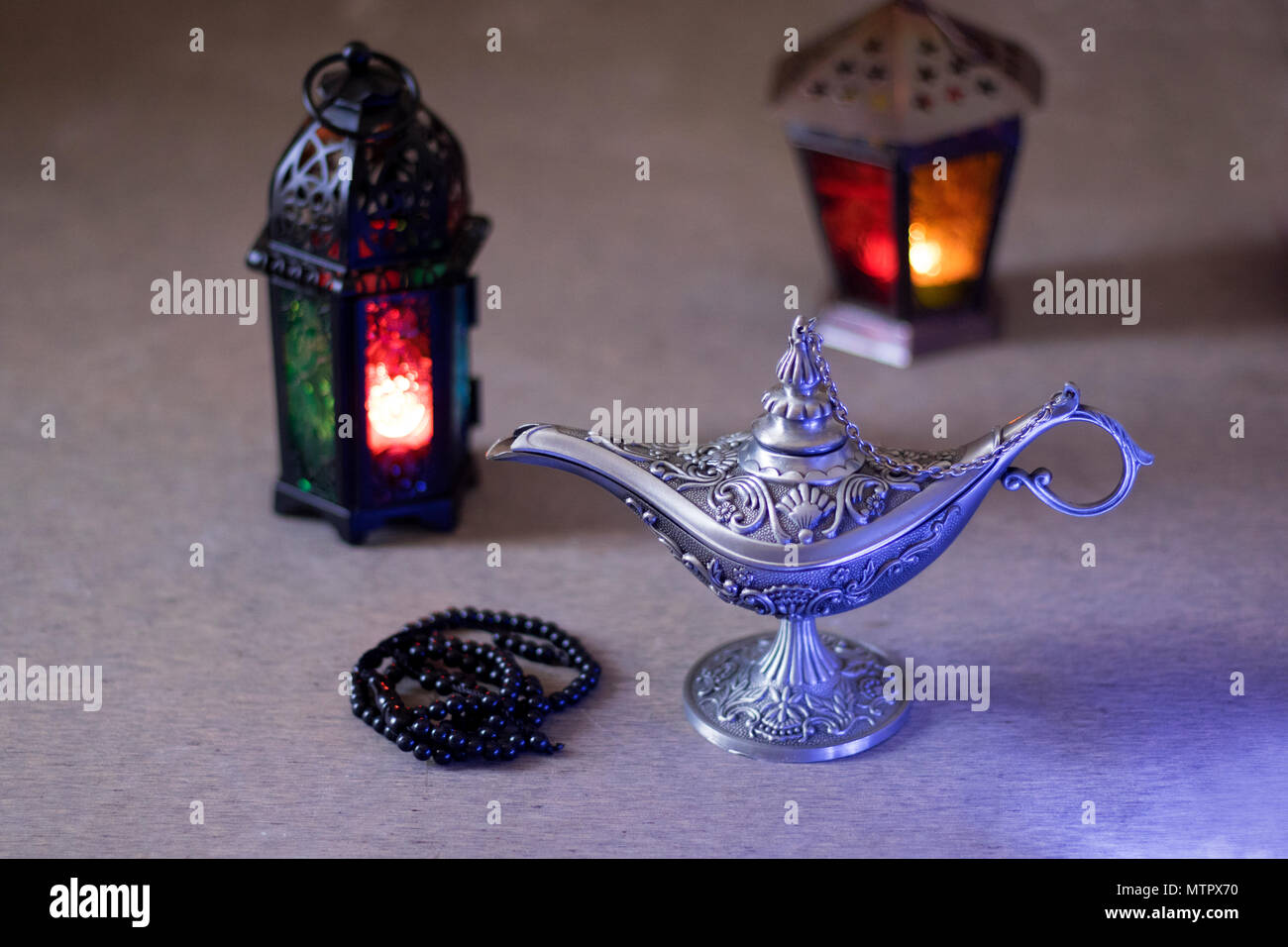 Lanternes et l'Égypte ancienne lampe aladdin pour le Ramadan Kareem /Eid al-Fitr Moubarak Banque D'Images