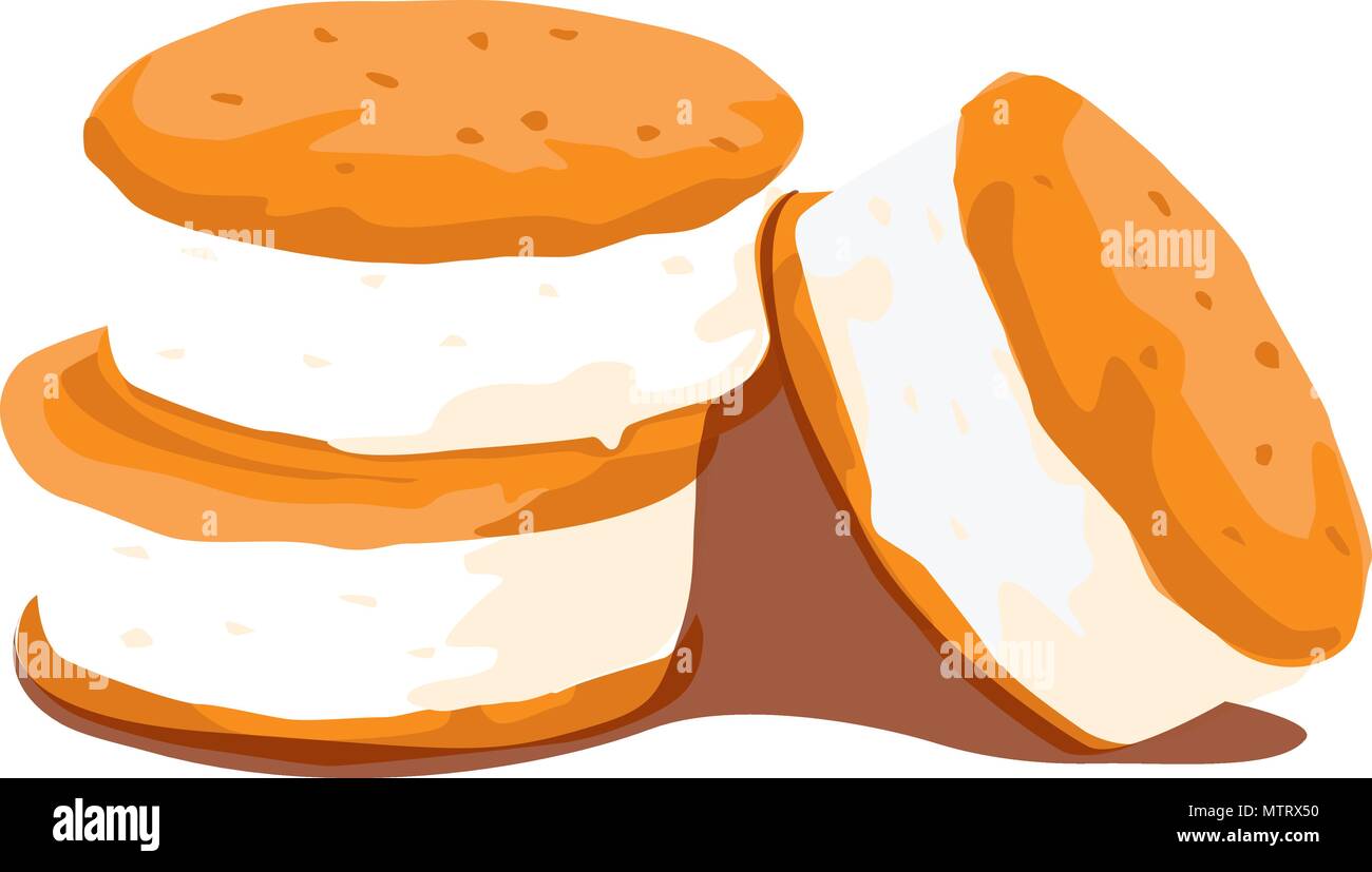 Des sandwiches à la crème glacée Illustration de Vecteur