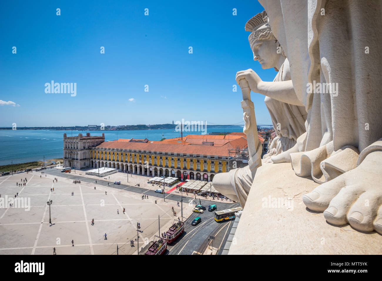 Place du Commerce à Lisbonne Portugal Banque D'Images