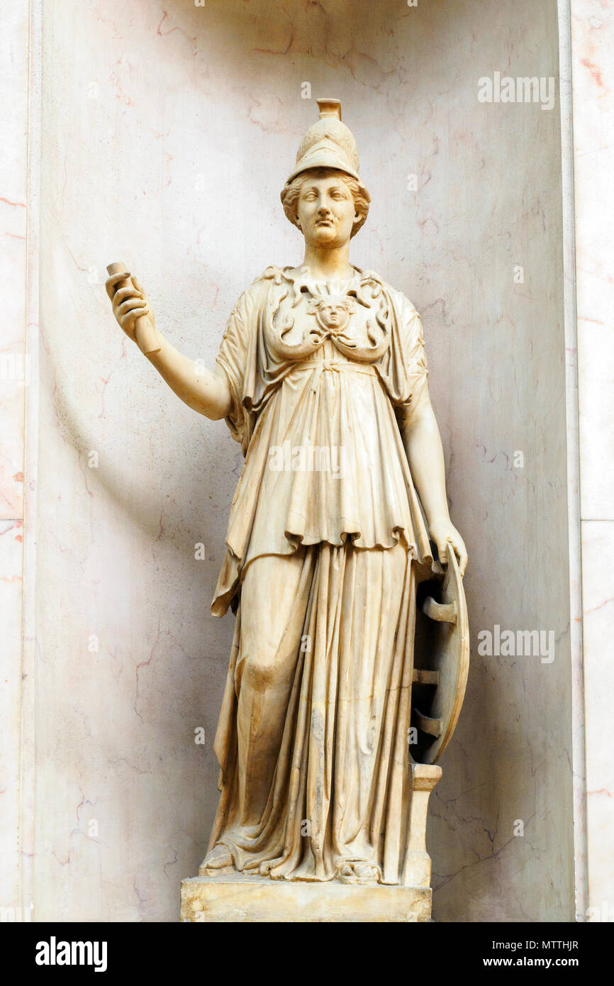 Statue en marbre d'Athéna Banque D'Images
