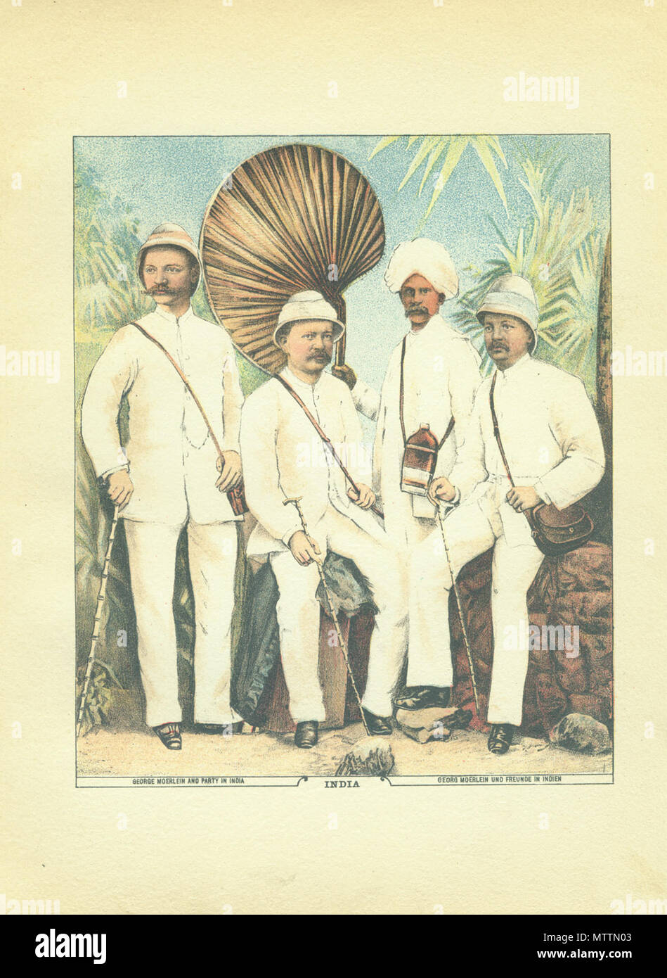 . English : 'George Moerlein et partie dans l'inde' 'Chromolithographs fabriqués à partir de peintures faites en 1874 par George Moerlin et publié dans son livre, UN VOYAGE AUTOUR DU MONDE (Cincinnati, Ohio) : M. & R. Timisoara, 1886).' Agra vues* Le bain dans le Gange à Bénarès* Bombay visites* Ceylan vues*, de Darjeeling Himalaya* bien à Cawnpore Memorial* Railroad à Kandy (Ceylan)* Railroad jusqu'l'himalaya* scènes religieuses* Scènes de la vie quotidienne des Indiens* Le Taj à Agra (vue du jardin)* Voir de Calcutta* . 1874. Chromolithographs fabriqués à partir de peintures faites en 1874 par George Moerlin et publishe Banque D'Images