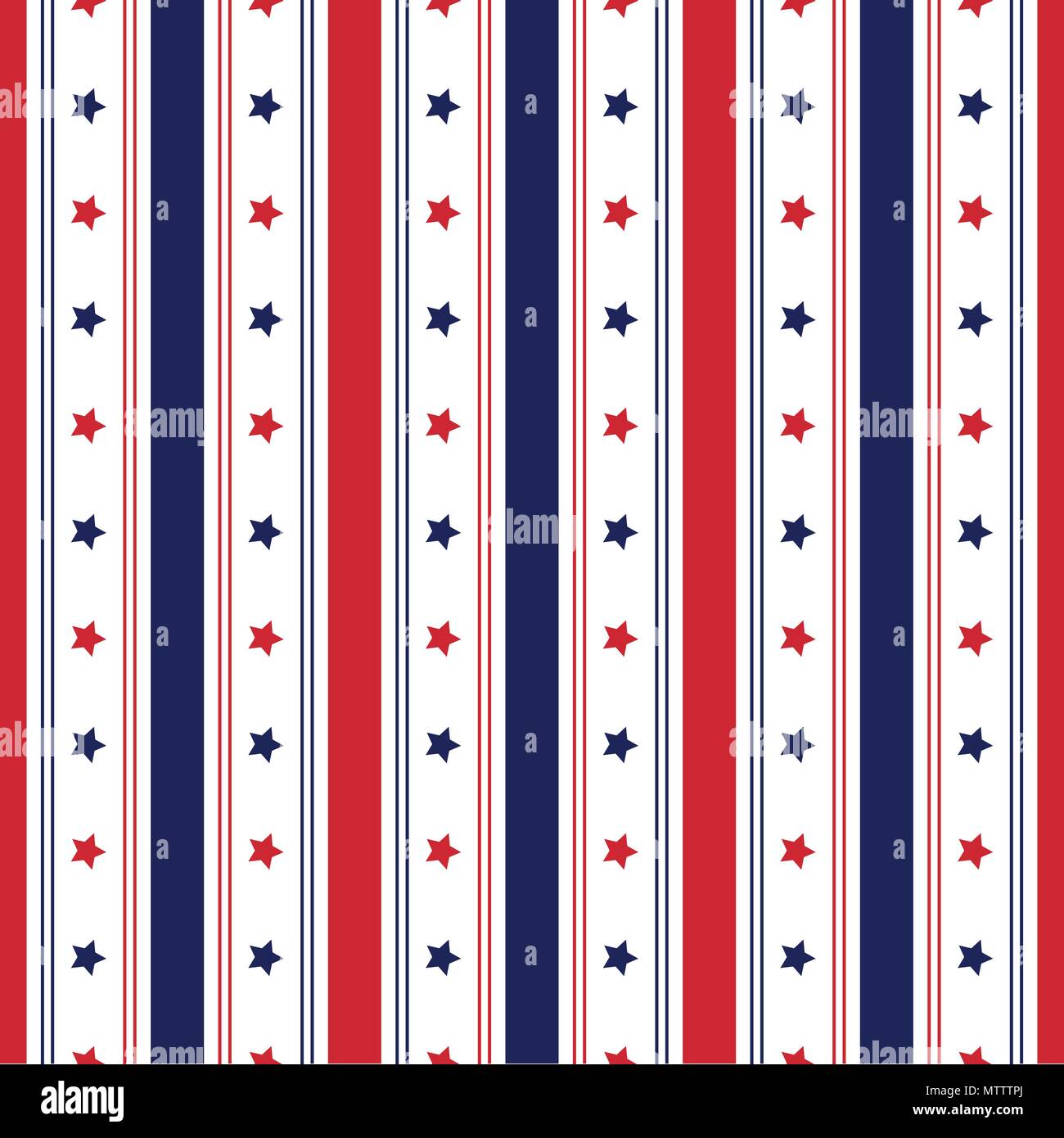 En arrière-plan transparent fête des couleurs nationales USA rouge blanc bleu. Les bandes, étoile, Fireworks grande idée pour la décoration de maison de vacances le 4 juillet, Independenc Illustration de Vecteur