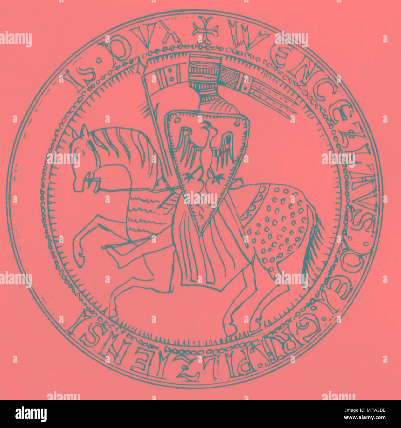 . Anglais : Venceslas I de Bohême Čeština : Václav I. 19e siècle. PecetprinceVaclavaI Sedláček août 473 Banque D'Images