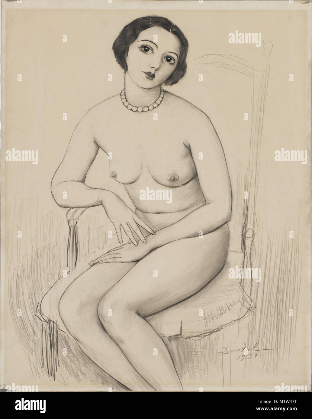 . Anglais : NILS VON DARDEL 'Armeniska Signerad daterad' Dardel och 1930. Blyerts 63 x 48 cm. 7 juin 2015. Nils von Dardel (1888-1943) 446 NILS VON DARDEL "Armeniska" Banque D'Images