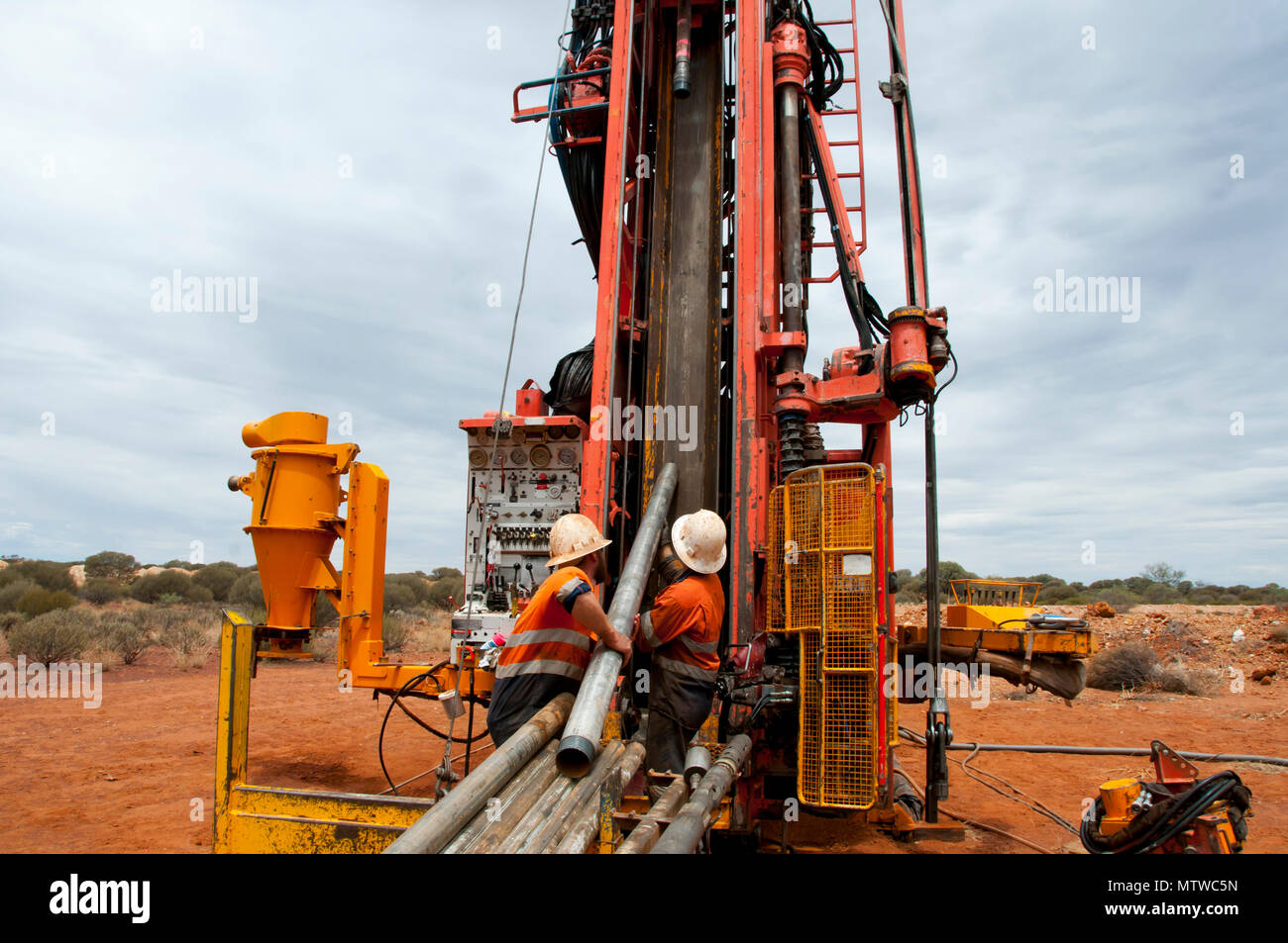 Le forage d'exploration de base - Australie - Pilbara Banque D'Images