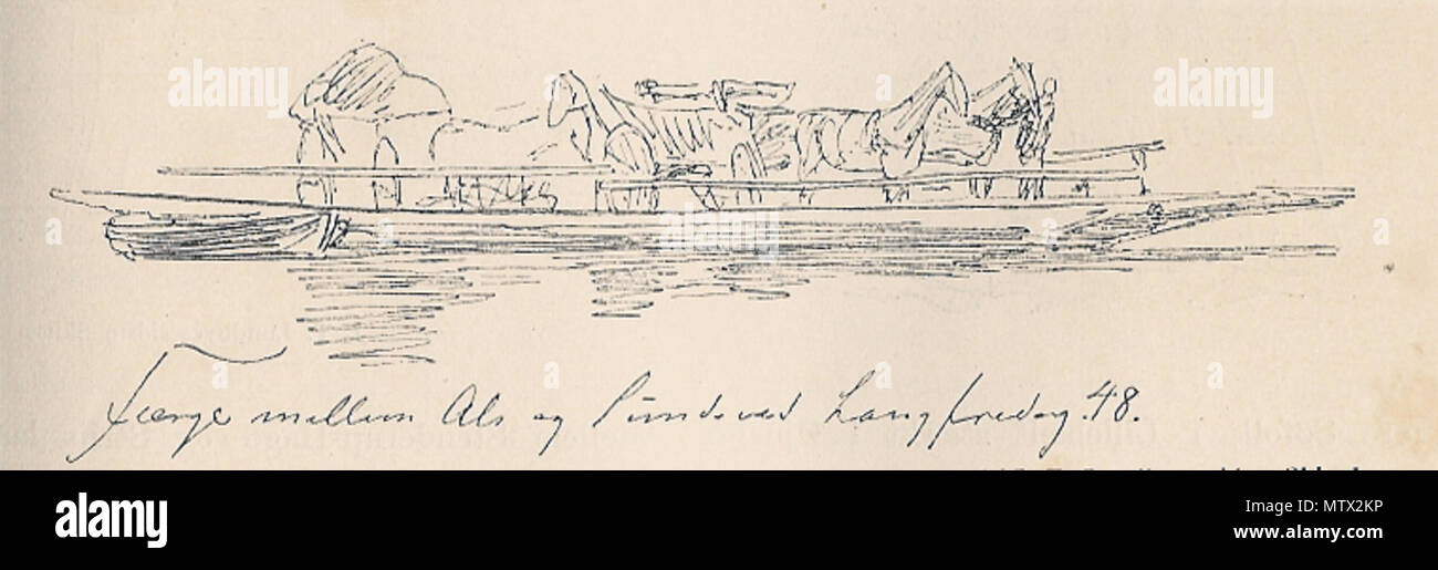 . Anglais : à partir de la dernière sketchbook de Johan Thomas Lundbye. At 'Faerge Langfredag Als og Sundeved' 1848. 1888. Saddhiyama Lundbyes skitsebog 1848 382 big Banque D'Images