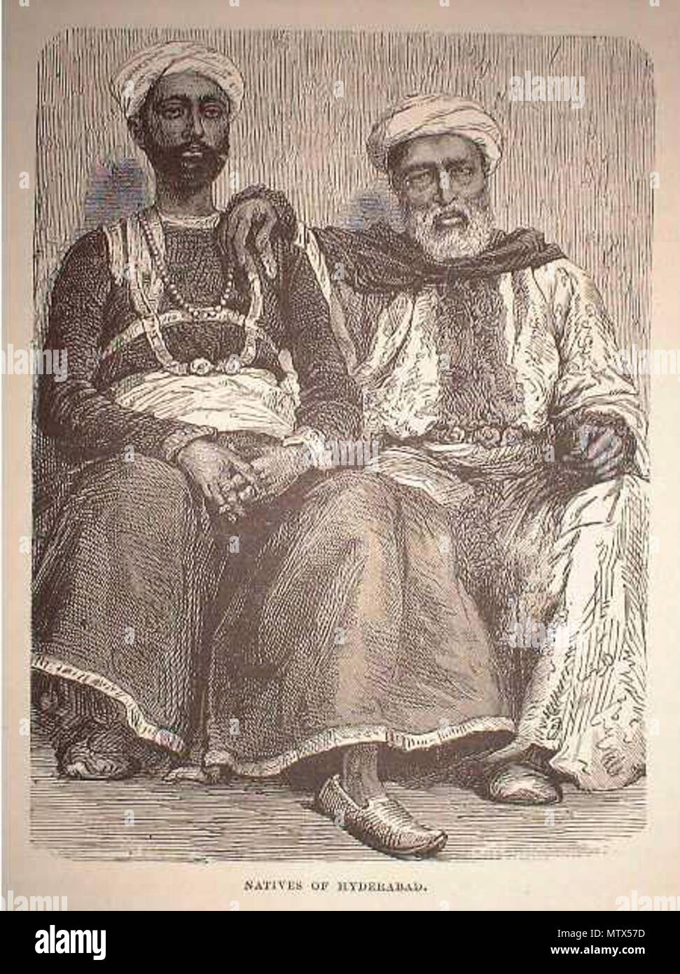 . English : 'indigènes de Hyderabad," d'une illustration de livre, 1887 . 1887. Pas de 439 Autochtones de Hyderabad Banque D'Images