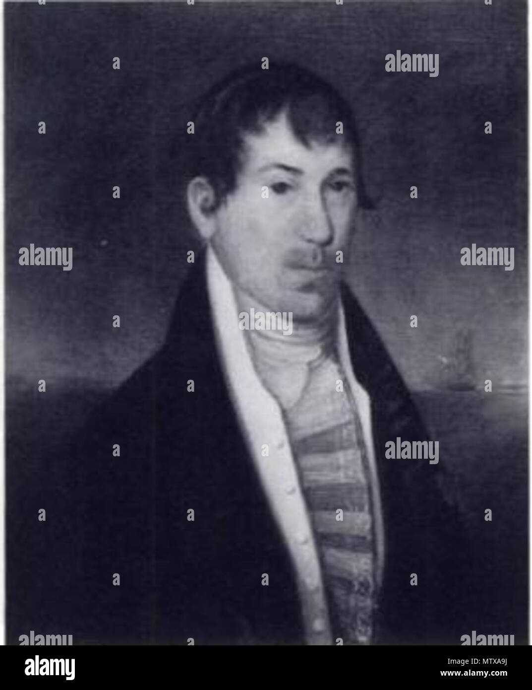 . 1815 Portrait du capitaine Otway Burns, un corsaire américain durant la guerre de 1812. 1815. OtwayBurns 460 inconnu Banque D'Images