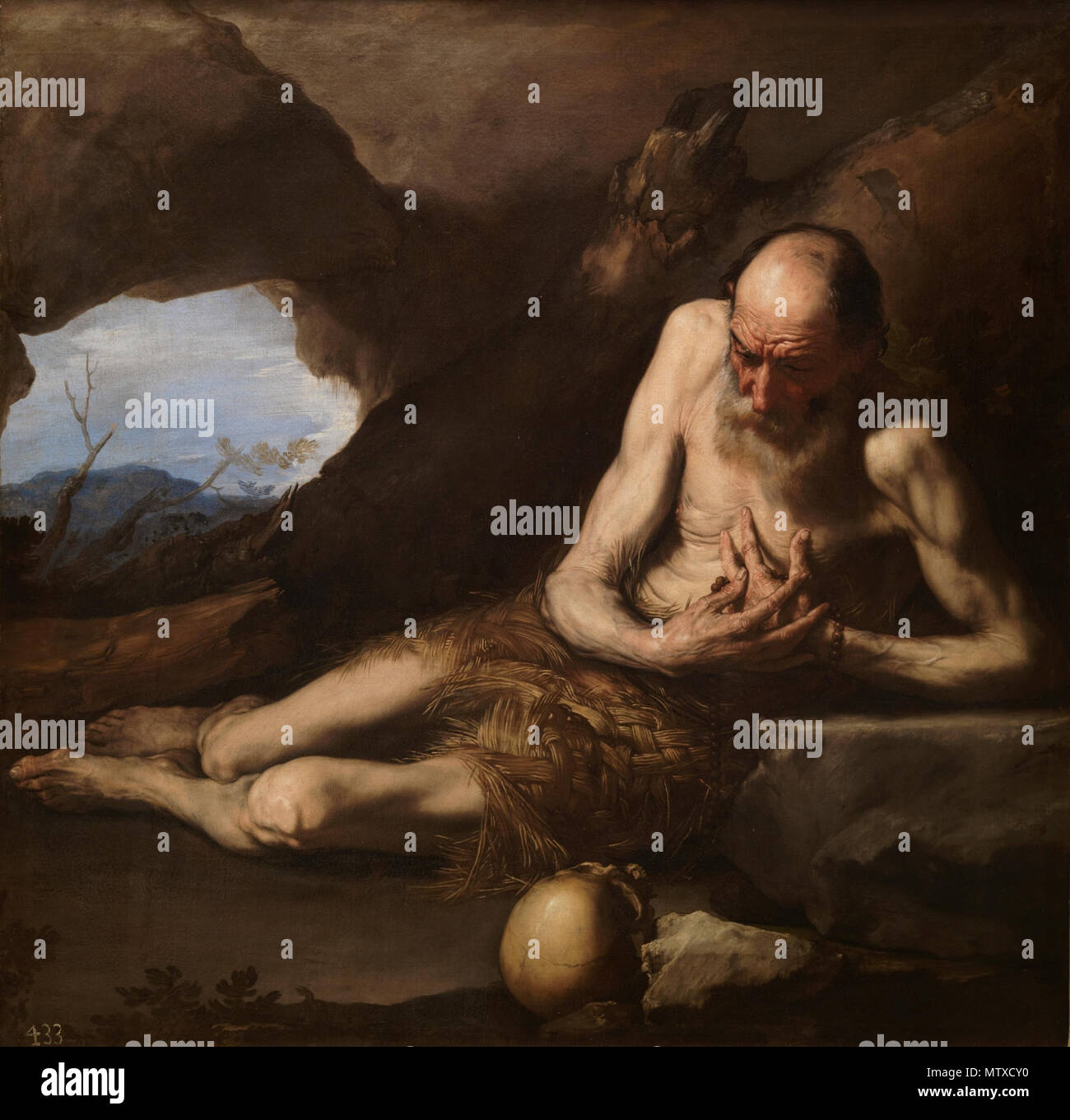 541 San Pablo Ermitaño, por José de Ribera Banque D'Images