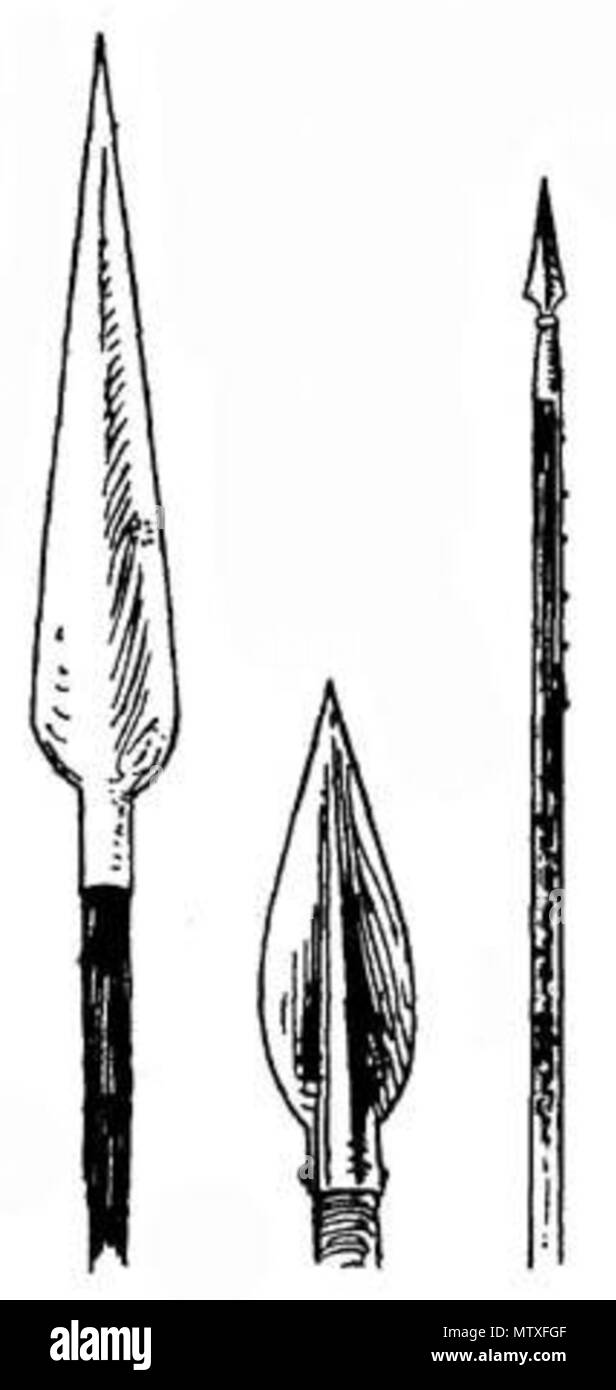 . Anglais : Type d'arme, pôle de l'illustration d'un livre 'Handbuch der Waffenkunde. Dans Waffenwesen Das senneur historischen Entwicklung vom Beginn des Mittelalters bis zum Ende des 18. Jahrhunderts' par Wendelin Boeheim, Leipzig, 1890 . 1890. Schefflineisen Boeheim inconnu 545 Fig 365367 Banque D'Images