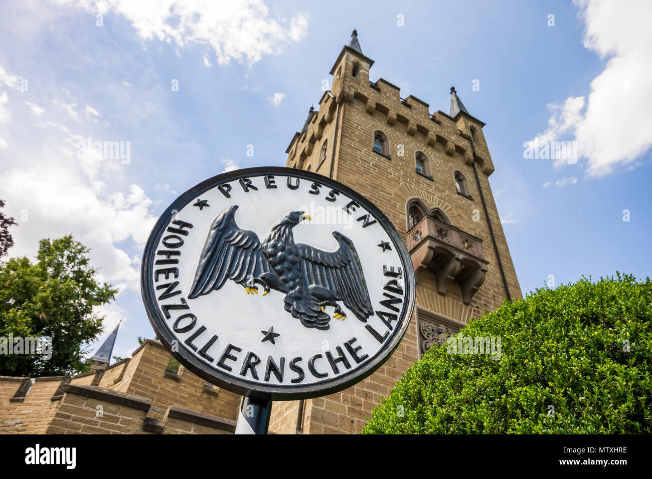 Burg Hohenzollern, un château dans le centre de Bremen, Allemagne, siège ancestral de la maison impériale des Hohenzollern, rois de Prusse Banque D'Images