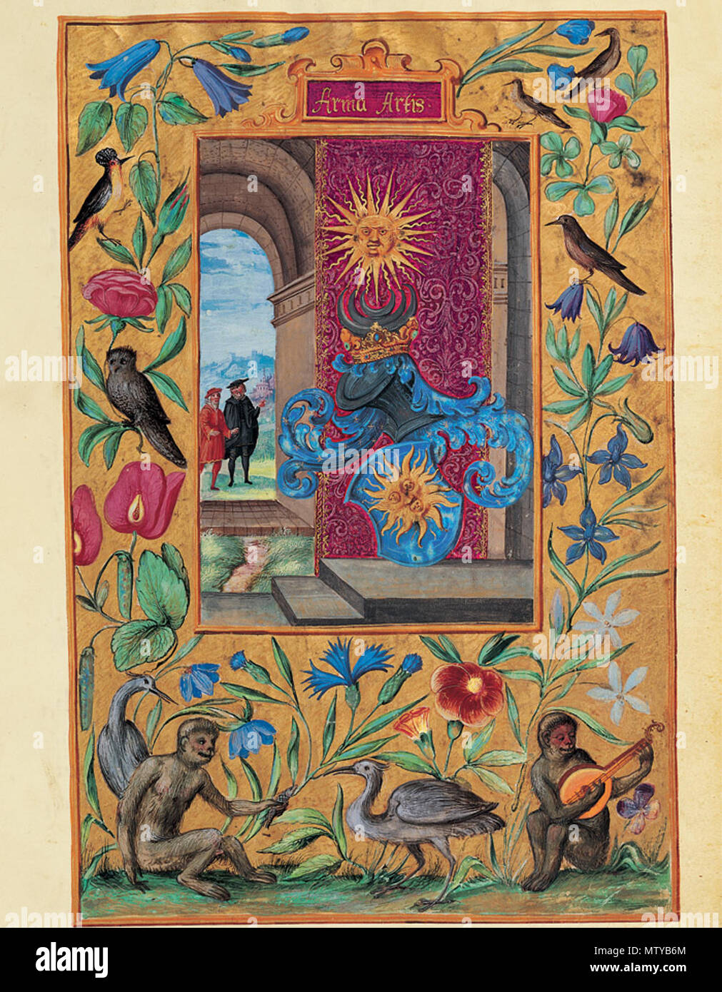 569 Splendor Solis - Traité d'Alchimie - Les armoiries de l'art Banque D'Images