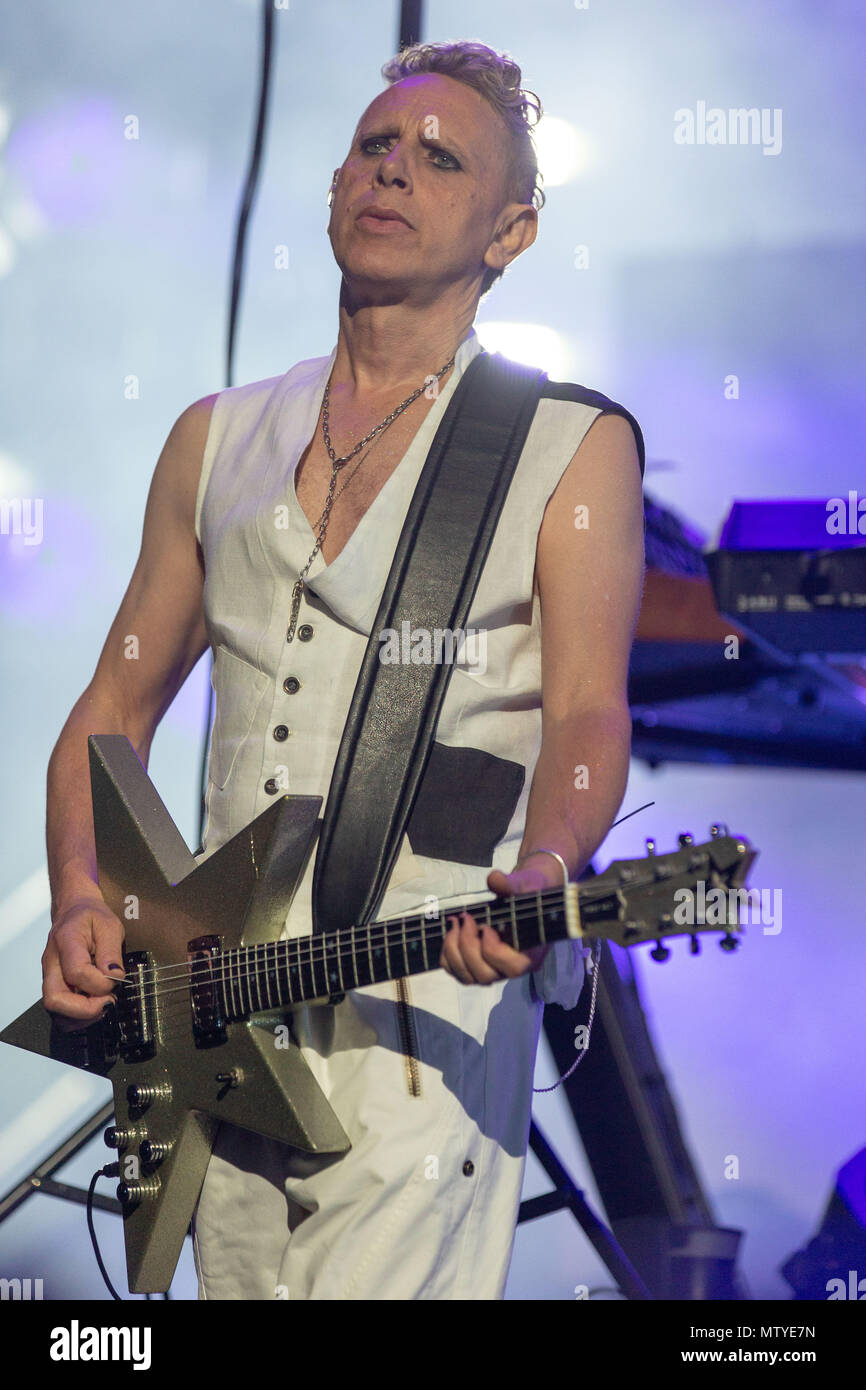 Sacramento, Californie, USA. 24 mai, 2018. MARTIN GORE de Depeche Mode pendant la visite du Golden Spirit 1 Centre de Sacramento, Californie Crédit : Daniel DeSlover/ZUMA/Alamy Fil Live News Banque D'Images