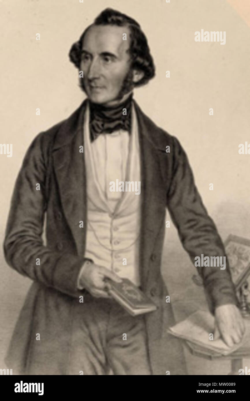 . Anglais : l'acteur et directeur de théâtre allemand Eduard Devrient (1801-1877) . circa 1855. 178 Inconnu Eduard Devrient Banque D'Images