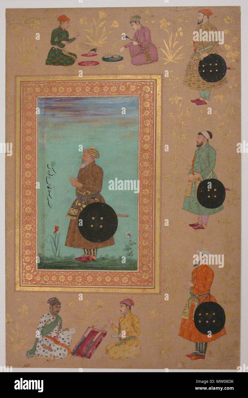 . Anglais : Portrait de l'Islam Khan (Payag Mashhadi ca active. 1591-1658) Nom de l'objet : Seul le travail, l'illustre : règne de Shah Jahan (1628-58) Date : le 17e siècle Géographie : l'Inde Médium : aquarelle opaque et d'or sur papier dimensions : 15 x 9 13/16dans. (38.1 x 24.9cm) Classification : Codices : Ligne de crédit Fonds Rogers, 1955 Numéro d'Accession : 55.121.26 . 17e siècle. Payag (active ca. 1591-1658) 496 Portrait de l'Islam Khan Mashhadi Banque D'Images