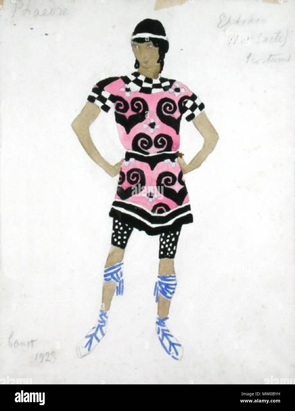 . La conception de costumes pour "éphèbes' de 'Phaedre", 1923 . 1923. Bakst Phaedra 479 (Bakst) 03 Banque D'Images