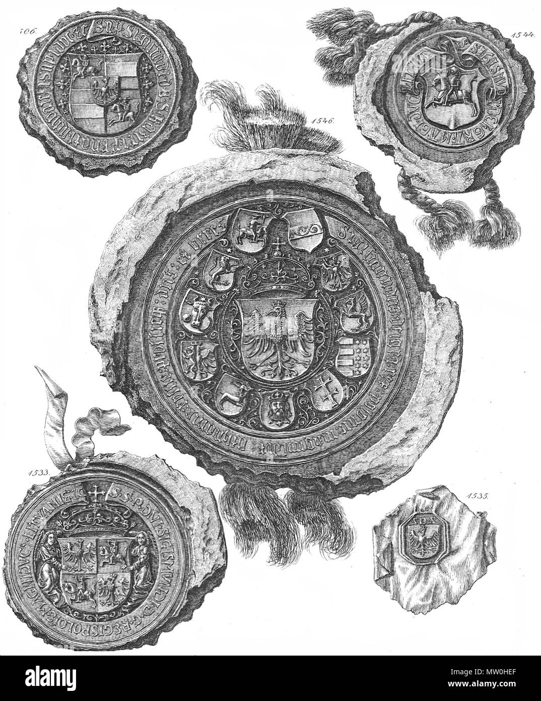 . Sigismond le vieux joints . 19e siècle. Plaque anonyme 558 Sigismond le vieux joints Banque D'Images