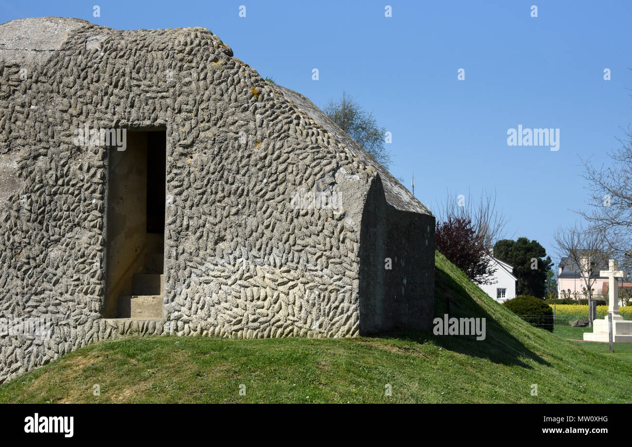 Détails de soute, D-Day, Allemand Batterie de Merville, WW II, Calvados, Normandie, France, Europe Banque D'Images