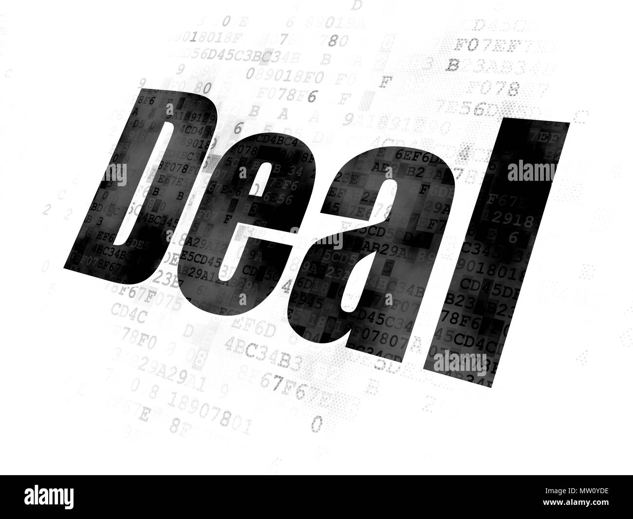 Concept d'entreprise : texte noir pixélisé sur fond numérique Banque D'Images