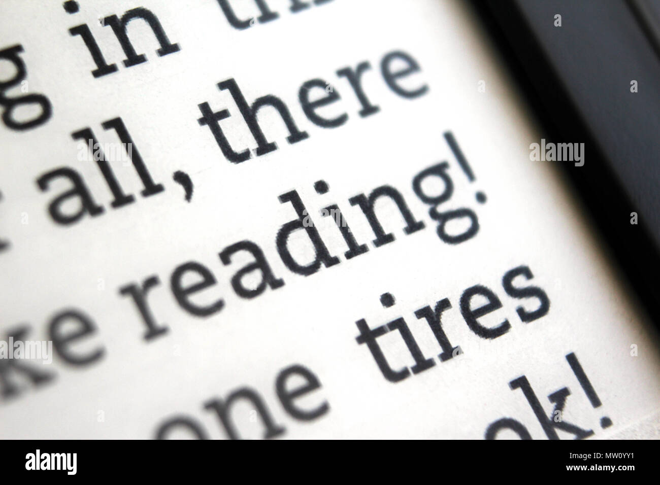 Woman reading e-book, close-up Banque D'Images