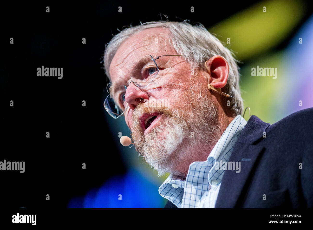 Le mercredi 30 mai 2018 Photo : Bill Bryson Auteur Re : Le Hay festival 2018 aura lieu à Hay on Wye, Powys, Wales Banque D'Images