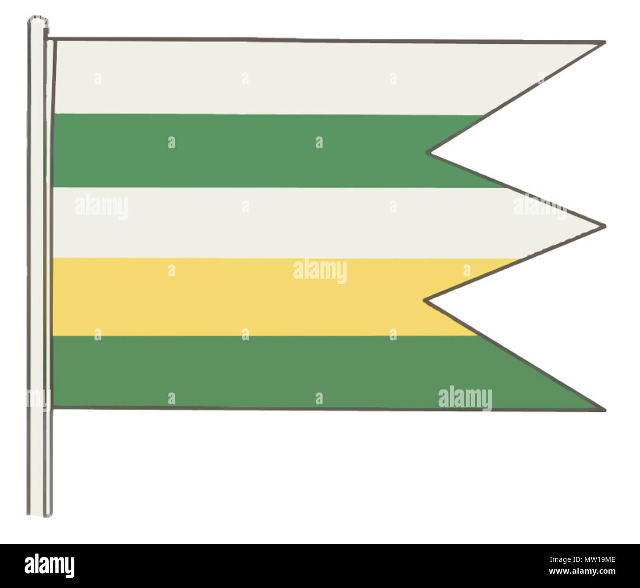 . Anglais : Horna Kralova flag . 1995. Obecné 636 horna kralova zastupiteľstvo Vlajka Banque D'Images