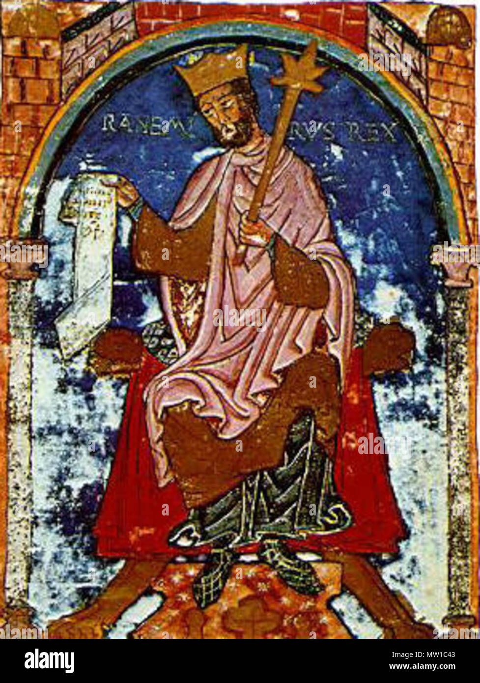 . Čeština : Ramiro II. Leónský . 12e siècle. 511 anonyme Ramiro2Leonsky Banque D'Images