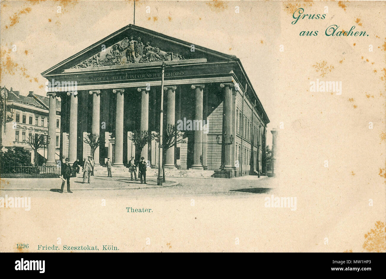 . Deutsch : Das Theater à Aix-la-Chapelle vor dem Umbau (1899) . (1899 gelaufen). Théâtre 602 Inconnu Umbau vor Aix-la-Chapelle Banque D'Images