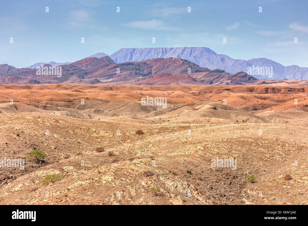 Paysage lunaire, désert du Namib, Namibie, Afrique Banque D'Images