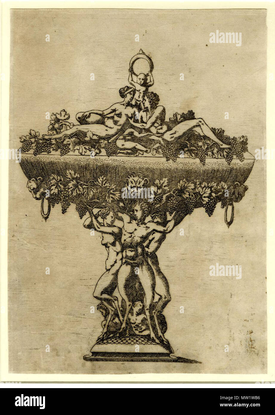 . Anglais : imprimer par Antonio Fantuzzi, British Museum, Ornament imprimer une partie d'une plaque représentant deux modèles de ferronnerie (ewer et lave ; (voir l'1849,0210.322 pour d'autres la conception, et ii,5,93 pour terminer la plaque) ; la composition originale est généralement attribuée à Rosso Fiorentino ; voir aussi 'école de Fontainebleau', Paris 1972, cat. No.318 et 'Fontainebleau et l'estampe en France au XVIe siècle, l'iconographie et des contradictions, Nemours 1985, cat. N°49. Années 1540. Antonio Fantuzzi active (années 1540) 614 Trento bm3 Banque D'Images