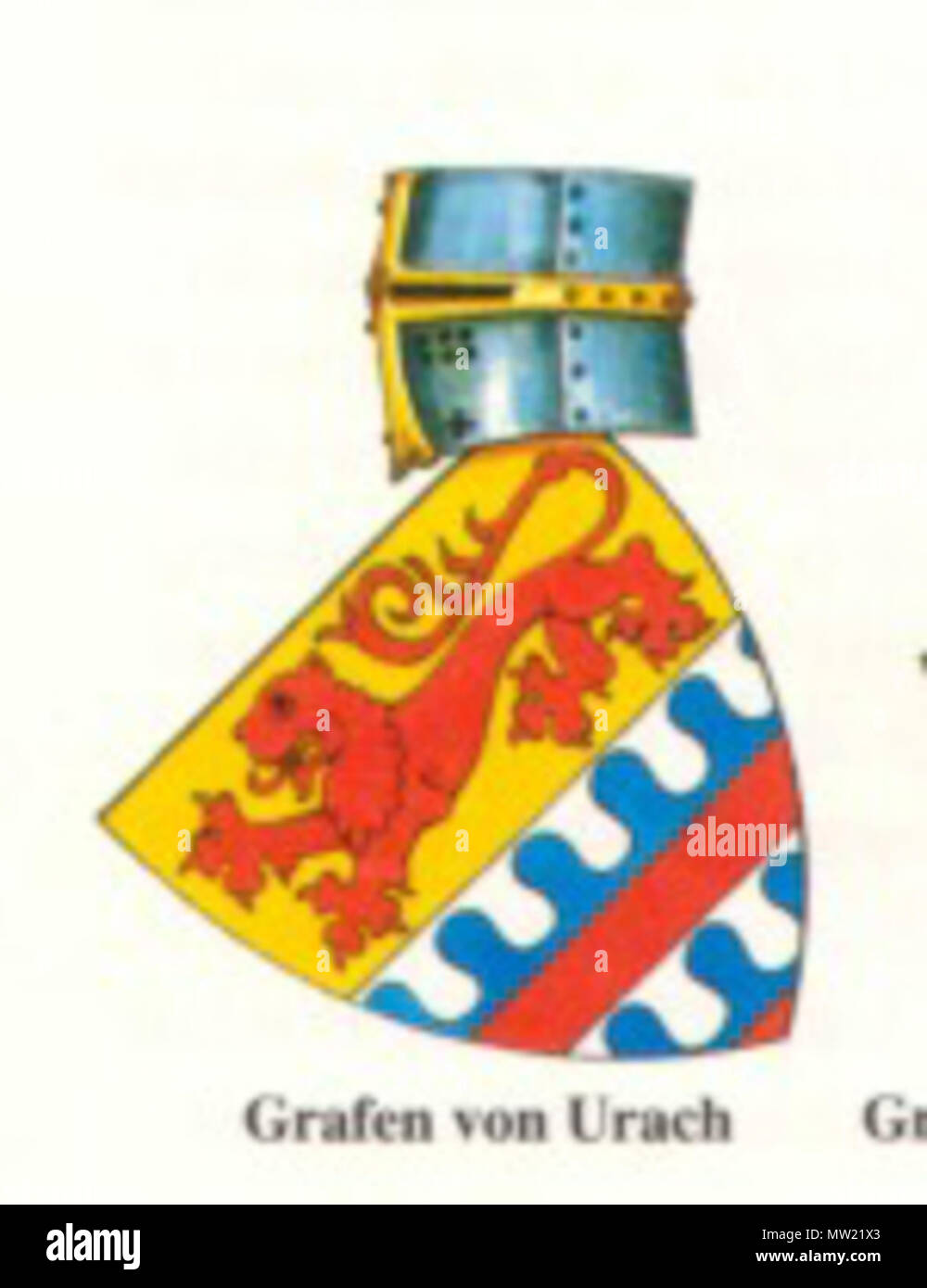 . Anglais : blason des comtes d'Urach (12. siècle) Deutsch : Wappen der am See xi/von Urach (12. Jh.) . Wappen-Grafen inconnu 642 v Urach 150x195 Banque D'Images