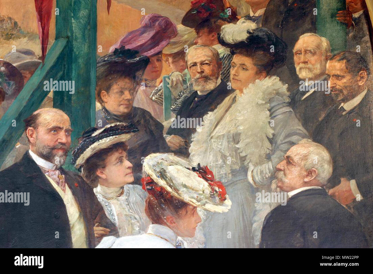 72 Le Baron Rodolphe Hottinguer (fresque par Albert Maignan, dans "Le Train Bleu" Banque D'Images